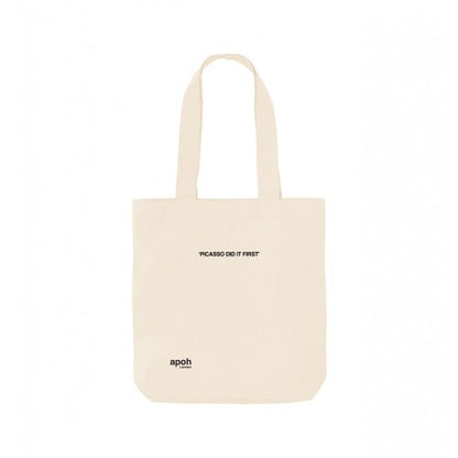 Front - Apoh Did It First Slogan Picasso Tote Bag