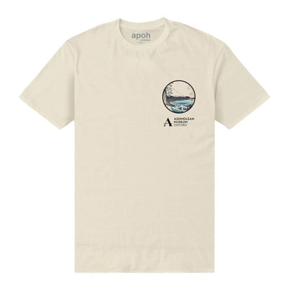 Front - Ashmolean Museum Unisex Adult Vintage Wave T-Shirt