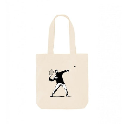 Front - Apoh Tennis Banksy Tote Bag