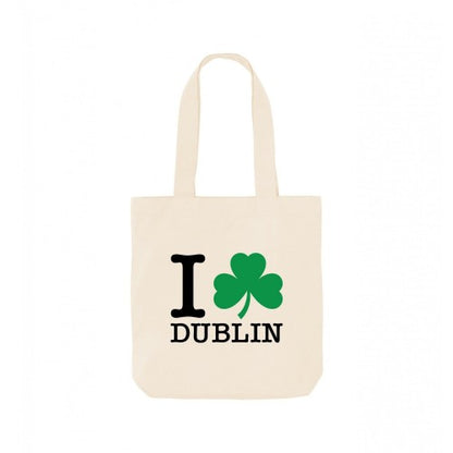 Front - Apoh I Heart Dublin Shamrock Tote Bag