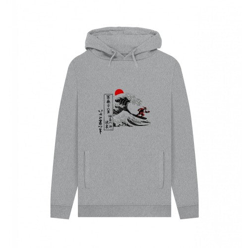Front - Apoh Unisex Adult Santa Great Wave Hokusai Hoodie