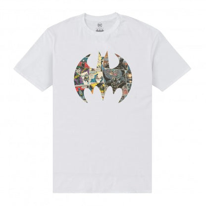 Front - Batman Unisex Adult Comic Logo T-Shirt