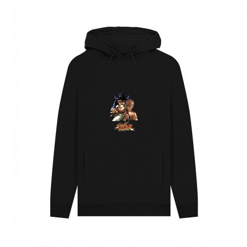 Front - Street Fighter Unisex Adult Group Pose Hoodie