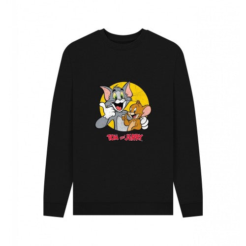 Front - Tom and Jerry Unisex Adult Thumbs Up Sweatshirt
