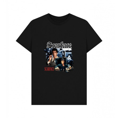 Front - Scarface Unisex Adult Homage Vintage T-Shirt