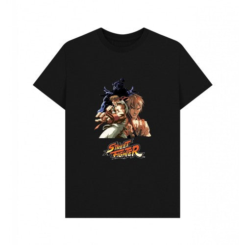 Front - Street Fighter Unisex Adult Group Pose T-Shirt
