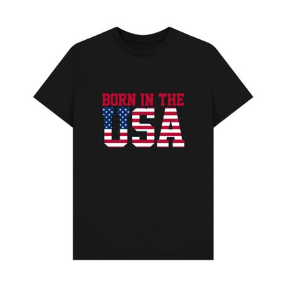 Front - Apoh Unisex Adult Born In The USA Graphic T-Shirt