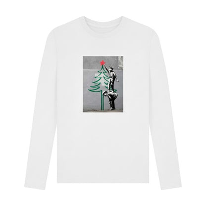 Front - Apoh Unisex Adult Banksy Long-Sleeved Christmas T-Shirt