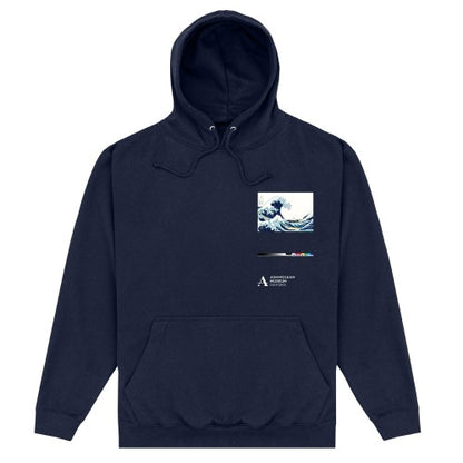 Front - Ashmolean Museum Unisex Adult Wave Hoodie