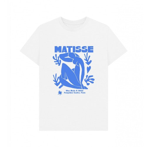 Front - Apoh Unisex Adult Blue Nude Matisse T-Shirt