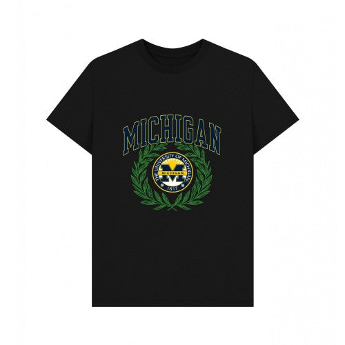 Front - Park Fields Unisex Adult Wreath University of Michigan T-Shirt