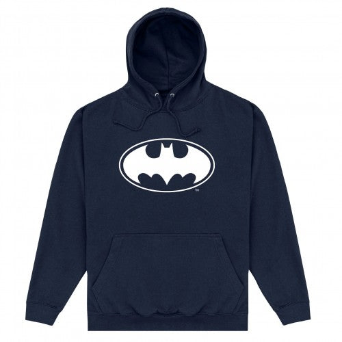 Front - Batman Unisex Adult Monochrome Logo Hoodie