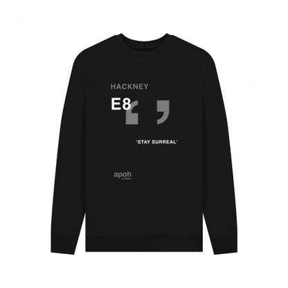 Front - Apoh Unisex Adult Surreal Hackney Slogan Sweatshirt