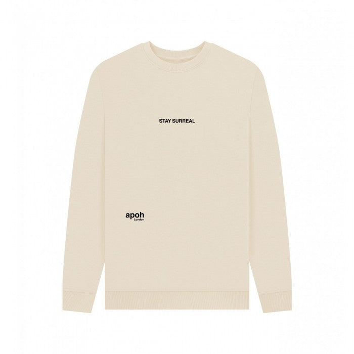 Front - Apoh Unisex Adult Stay Surreal Slogan Sweatshirt