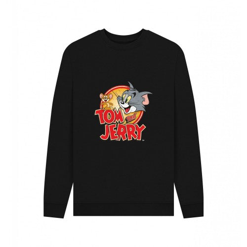 Front - Tom and Jerry Unisex Adult Graphic Vintage Sweatshirt