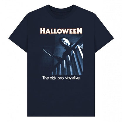 Front - Halloween Unisex Adult Trick To Stay Alive T-Shirt