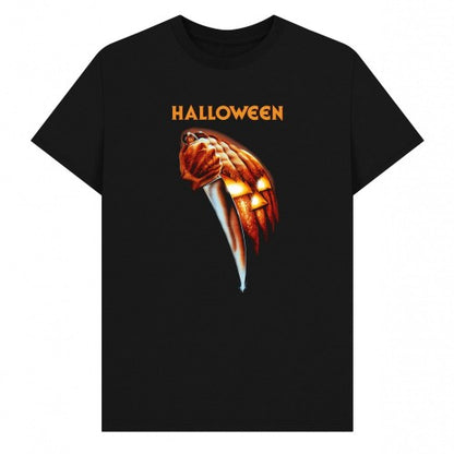 Front - Halloween Unisex Adult Movie Poster T-Shirt
