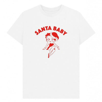 Front - Betty Boop Unisex Adult Santa Baby Graphic T-Shirt