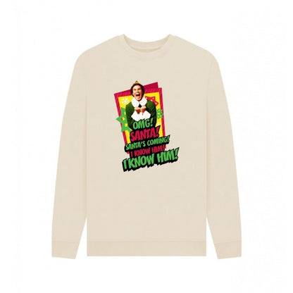 Front - Elf Unisex Adult I Know Him Sweatshirt
