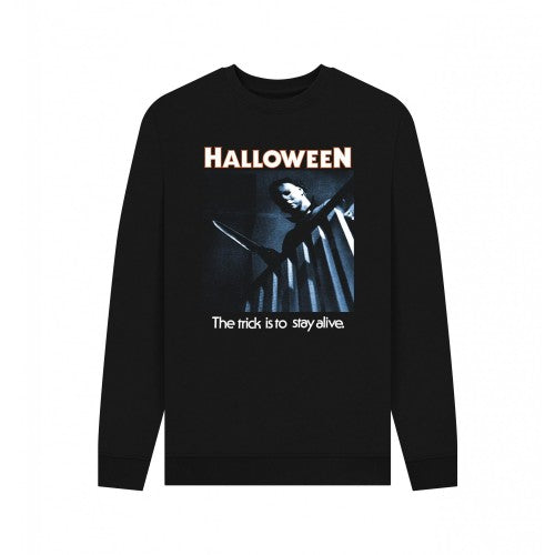 Front - Halloween Unisex Adult Trick To Stay Alive Sweatshirt