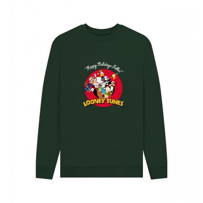 Front - Looney Tunes Unisex Adult Christmas Sweatshirt