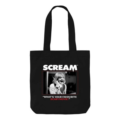 Front - Scream What´s Your Favourite Scary Movie? Graphic Tote Bag