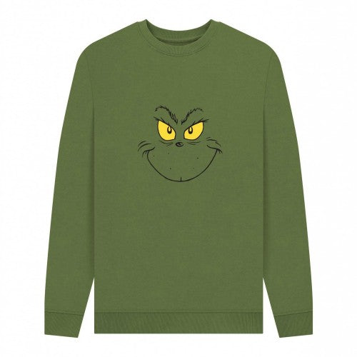Front - The Grinch Unisex Adult Smile Sweatshirt