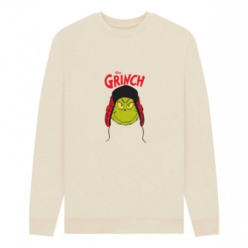 Front - The Grinch Unisex Adult Winter Hat Sweatshirt