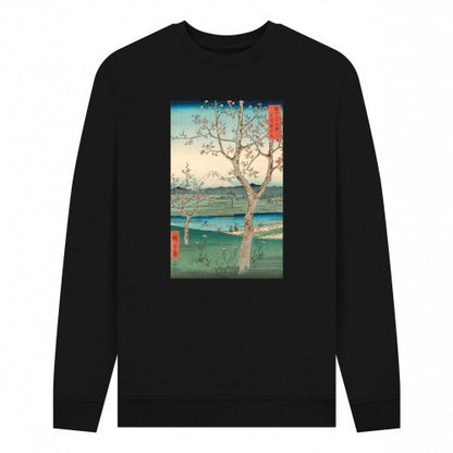 Front - Ashmolean Museum Unisex Adult Hiroshige Landscape Sweatshirt