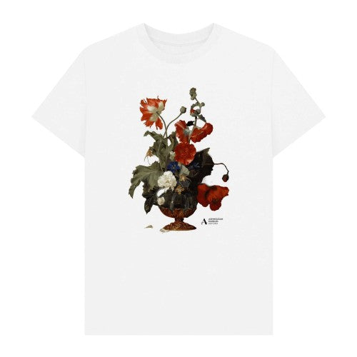 Front - Ashmolean Museum Unisex Adult A Vase Of Flowers T-Shirt