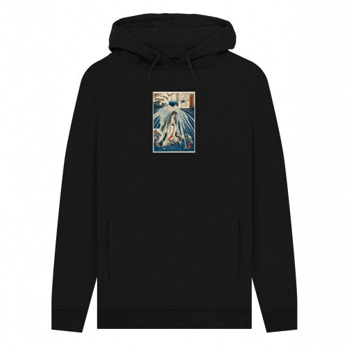 Front - Apoh Unisex Adult Kuniyoshi In The Waterfall Ashmolean Museum Hoodie