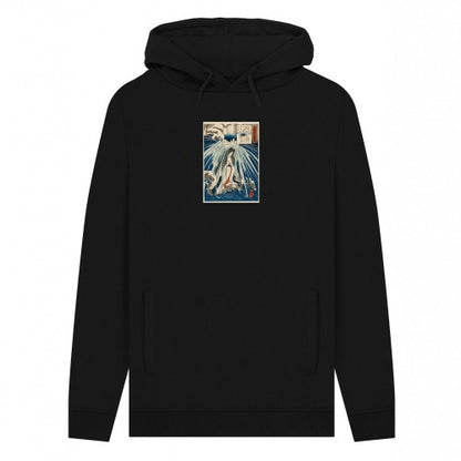 Front - Apoh Unisex Adult Kuniyoshi In The Waterfall Ashmolean Museum Hoodie
