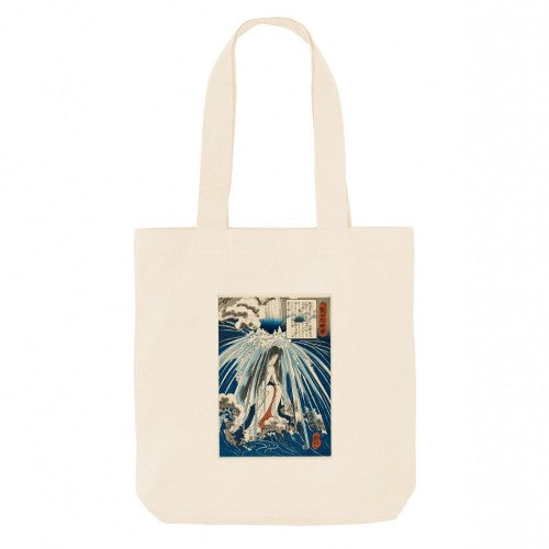Front - Apoh Kuniyoshi In The Waterfall Ashmolean Museum Tote Bag