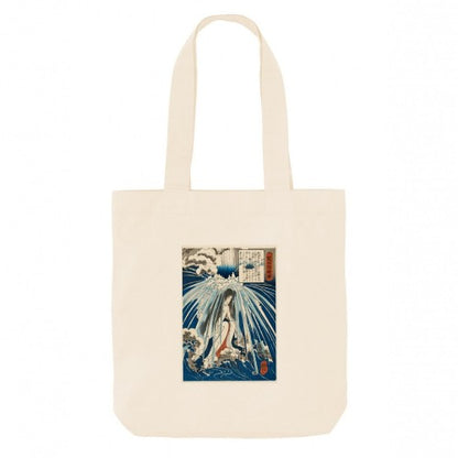 Front - Apoh Kuniyoshi In The Waterfall Ashmolean Museum Tote Bag