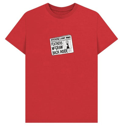 Front - Wallace and Gromit Unisex Adult Caught Feathers McGraw T-Shirt