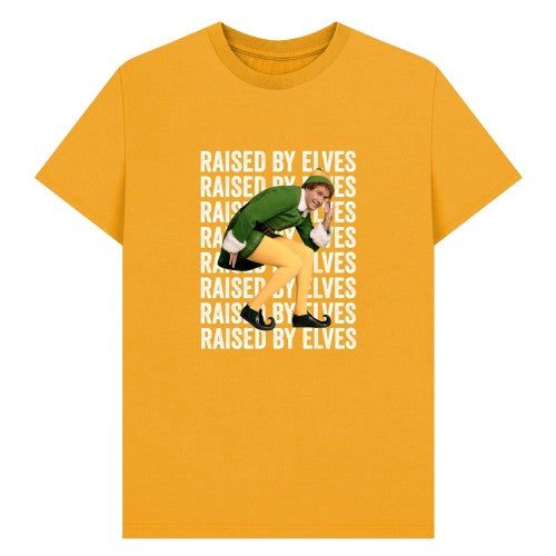 Front - Elf Unisex Adult Raised By Elves Graphic T-Shirt