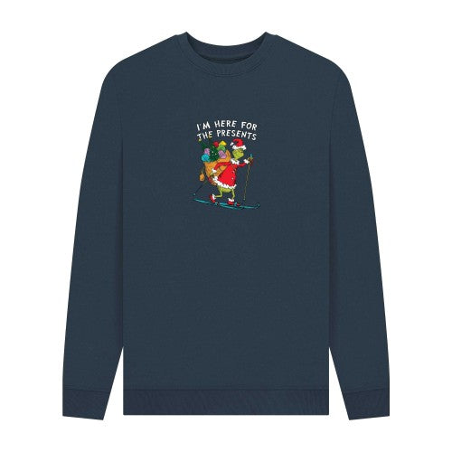 Front - The Grinch Unisex Adult I´m Here For The Presents The Grinch Sweatshirt