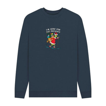 Front - The Grinch Unisex Adult I´m Here For The Presents The Grinch Sweatshirt
