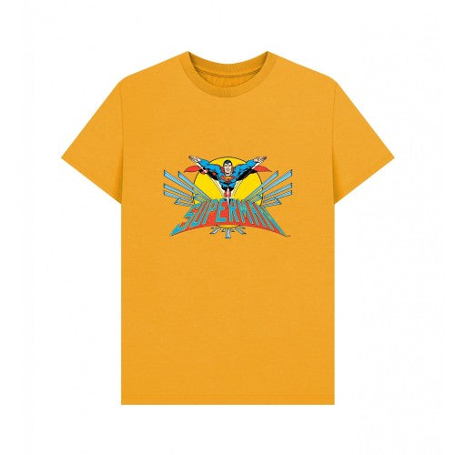 Front - Superman Unisex Adult Official Flying T-Shirt