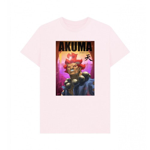 Front - Street Fighter Unisex Adult Akuma Neon T-Shirt