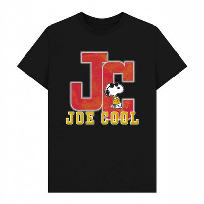 Front - Peanuts Unisex Adult Varsity Joe Cool Snoopy Retro T-Shirt