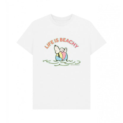 Front - Peanuts Unisex Adult Life Is Beachy Snoopy Vintage T-Shirt
