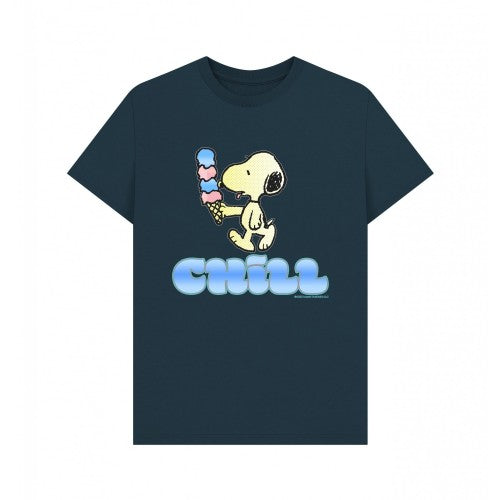 Front - Peanuts Unisex Adult Snoopy Ice Cream Summer T-Shirt
