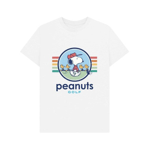 Front - Peanuts Unisex Adult Snoopy & Woodstock Swing Golf T-Shirt