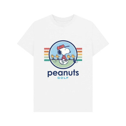 Front - Peanuts Unisex Adult Snoopy & Woodstock Swing Golf T-Shirt