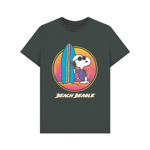 Front - Peanuts Unisex Adult Fun Snoopy Beach Summer T-Shirt