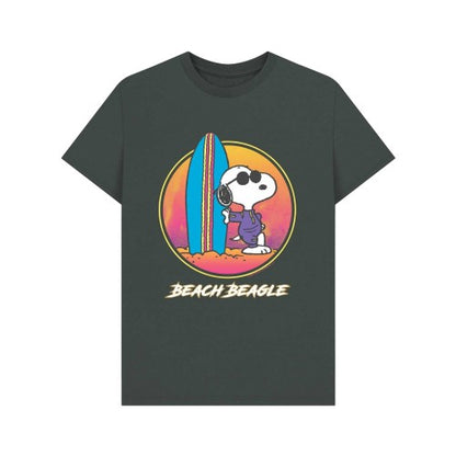 Front - Peanuts Unisex Adult Fun Snoopy Beach Summer T-Shirt