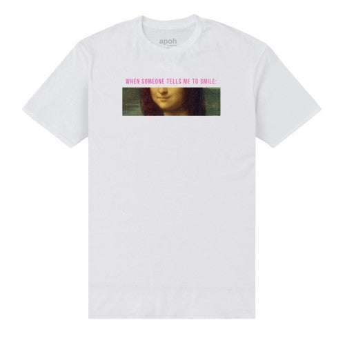 Front - Apoh Unisex Adult Da Vinci Smile Mona T-Shirt