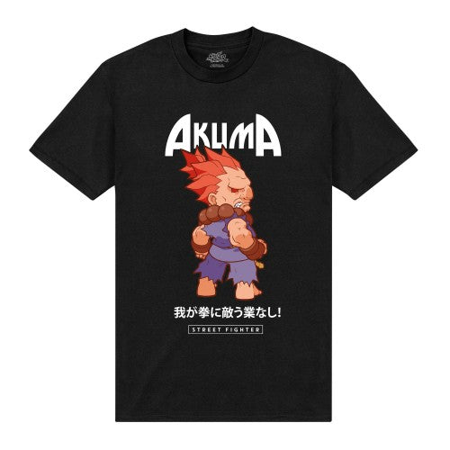 Front - Street Fighter Unisex Adult Akuma T-Shirt