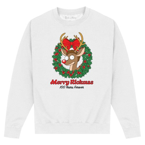 Front - Rick And Morty Unisex Adult Wreath Sweatshirt